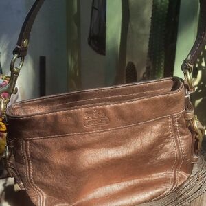 Coach bronze Leather Shoulder Bag